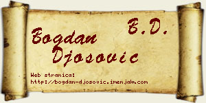 Bogdan Đošović vizit kartica